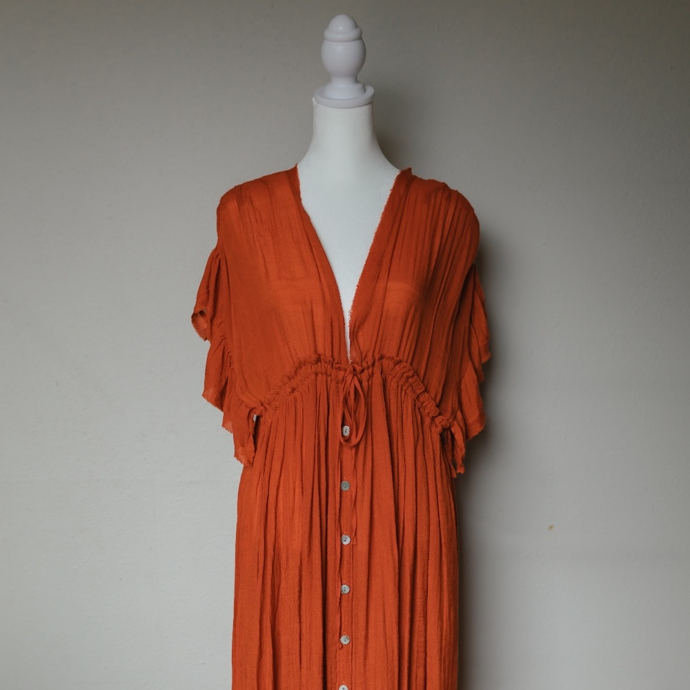 Vici Maxi Dress in Rust Color